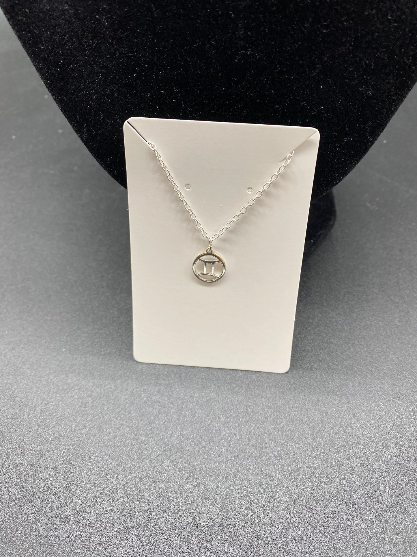 Gemini Zodiac Sign Pendant Necklace in 925 Sterling Silver