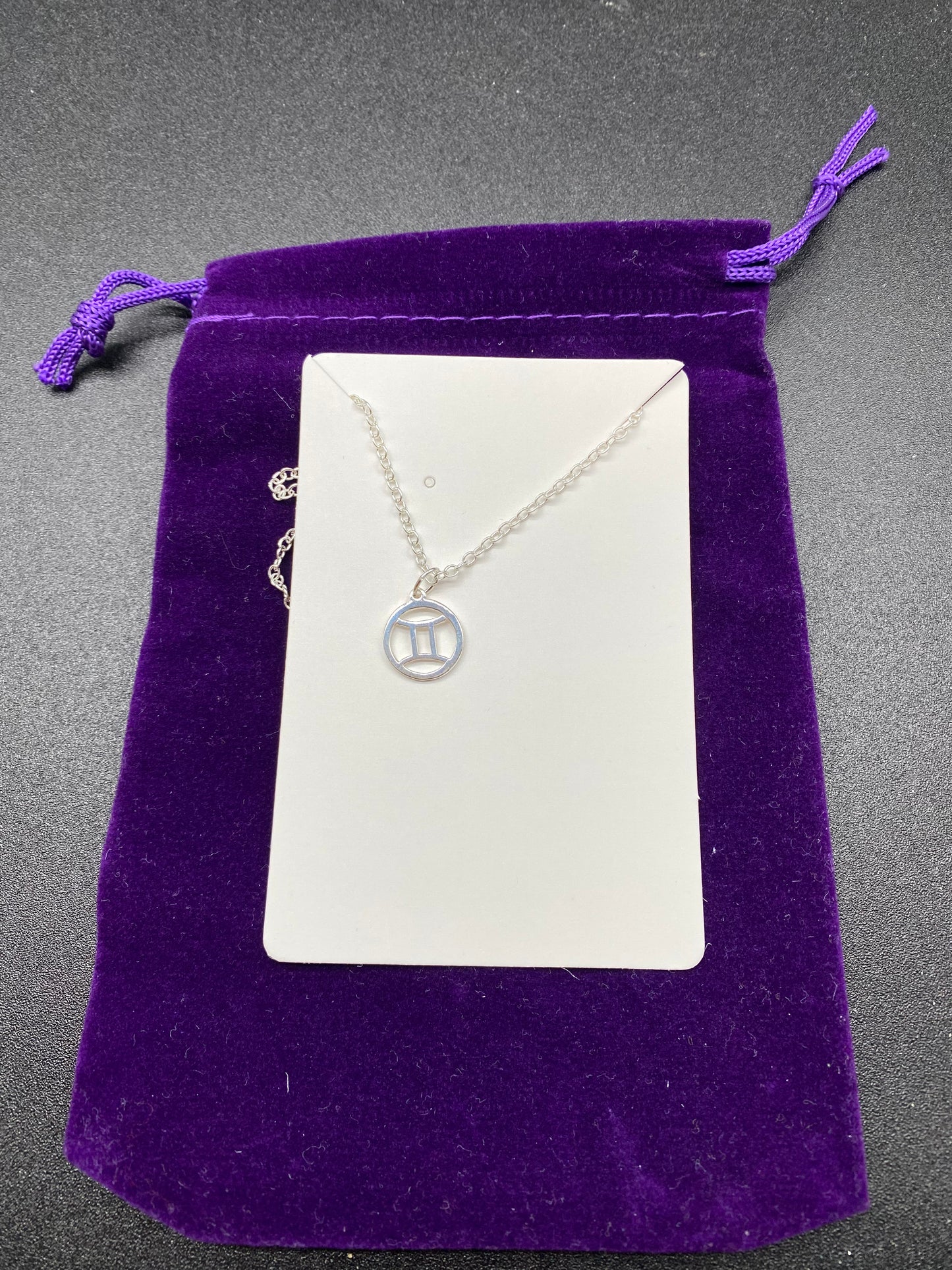 Gemini Zodiac Sign Pendant Necklace in 925 Sterling Silver