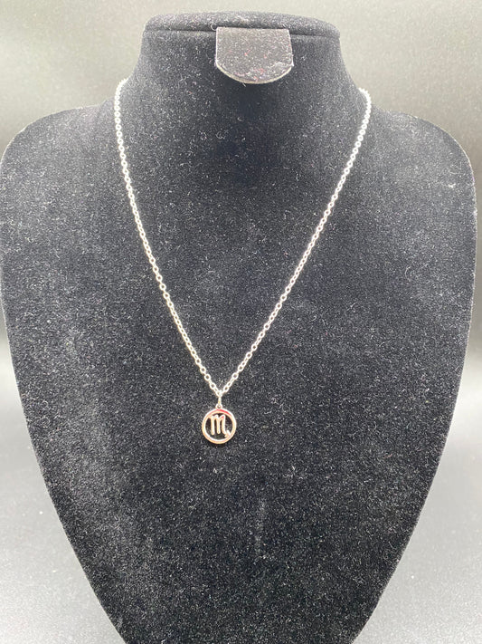 Scorpio Zodiac Sign Necklace in 925 Sterling Silver – Dainty Astrological Pendant