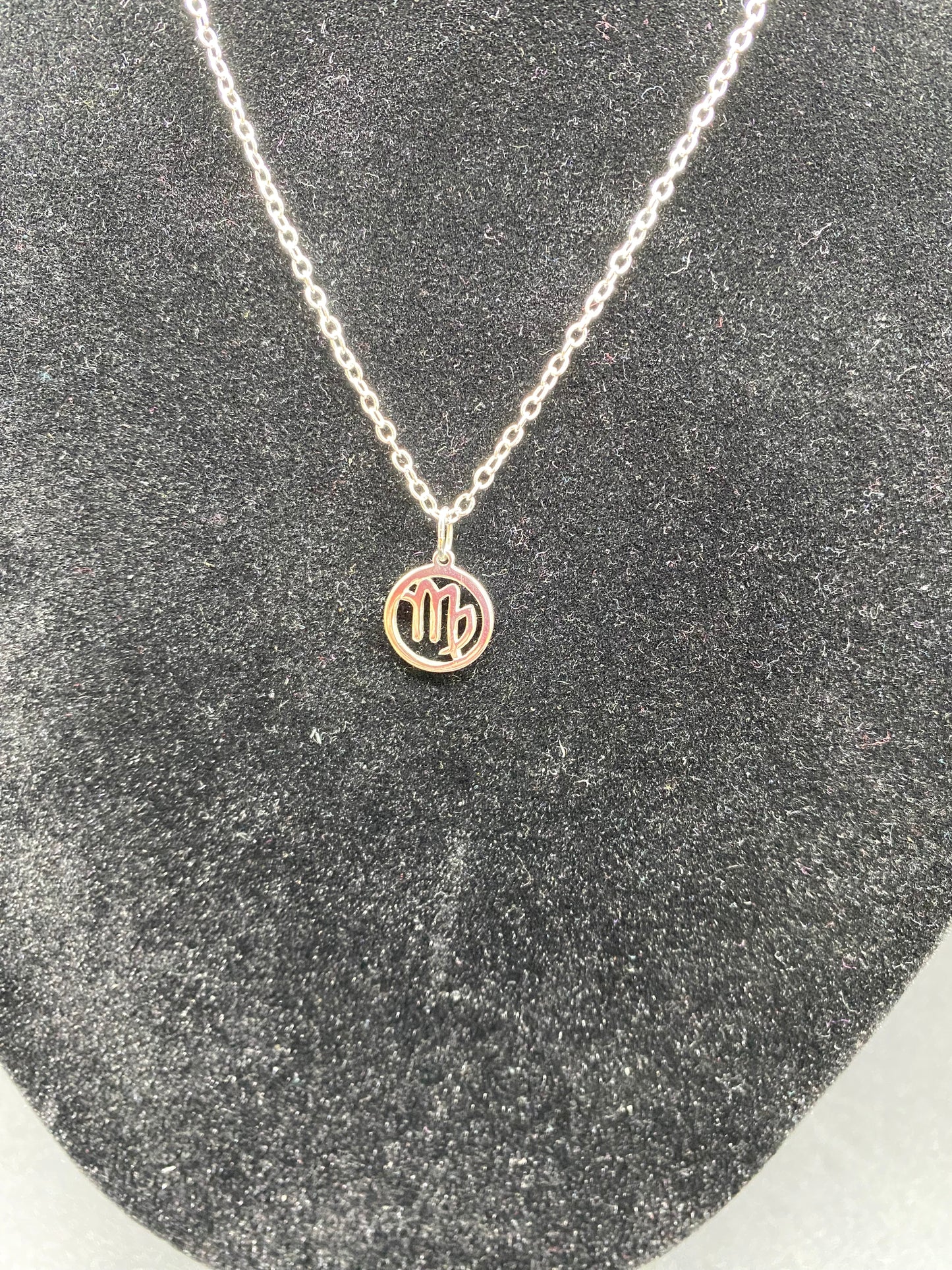 Virgo Zodiac Sign Necklace in 925 Sterling Silver – Dainty Astrological Pendant