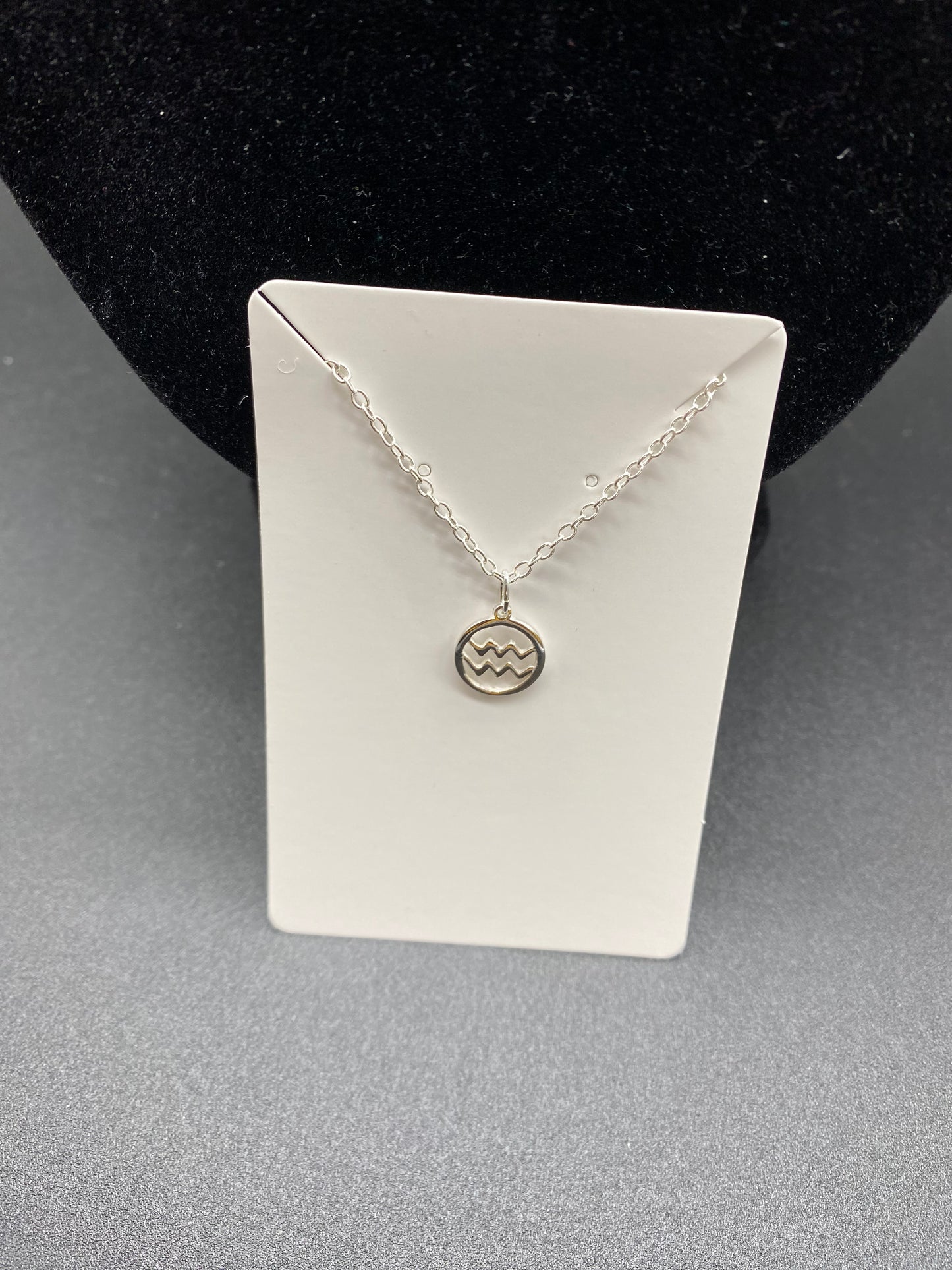 Aquarius 925 Sterling Silver Zodiac Necklace | Personalised Star Sign Pendant