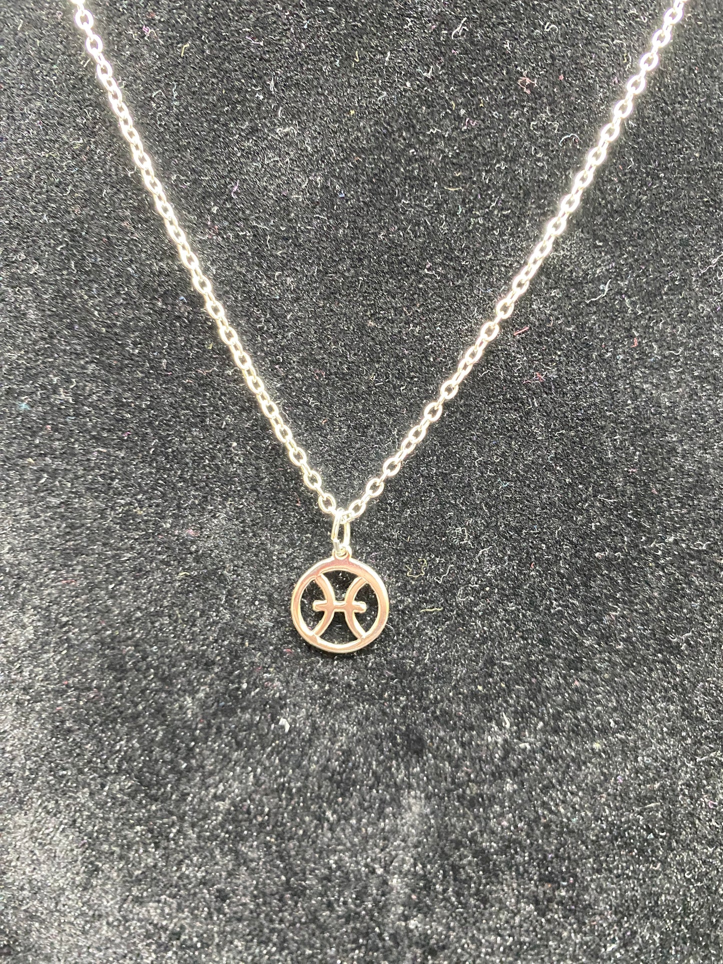 Pisces 925 Sterling Silver Zodiac Necklace | Personalised Star Sign Pendant