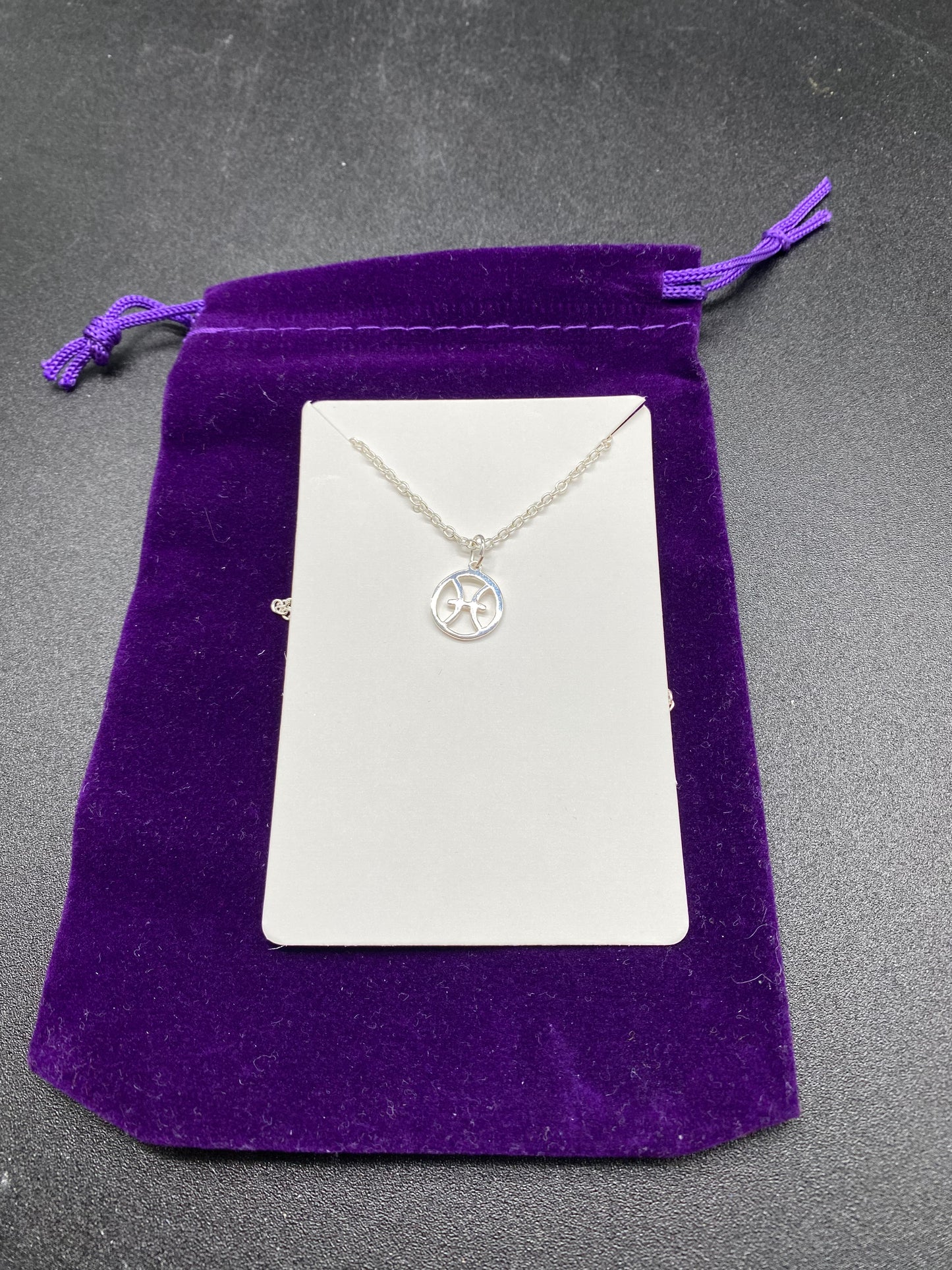 Pisces 925 Sterling Silver Zodiac Necklace | Personalised Star Sign Pendant