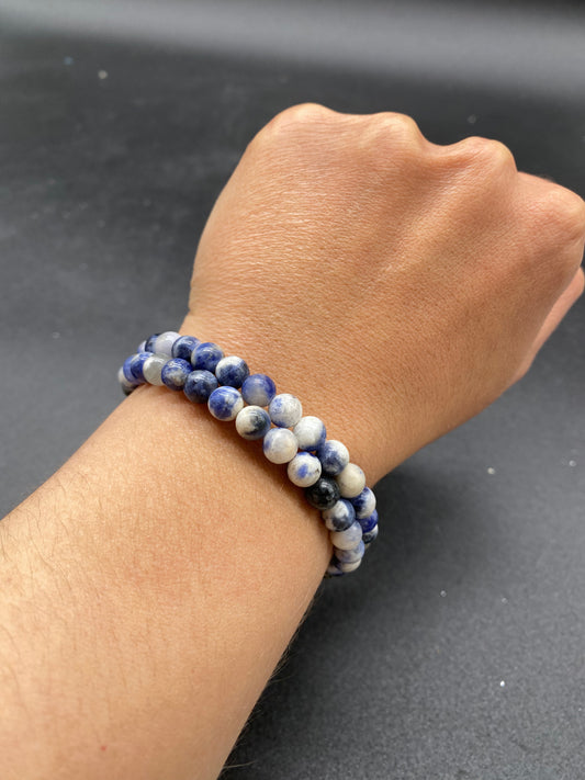 Sodalite  Memory Wire Bracelet