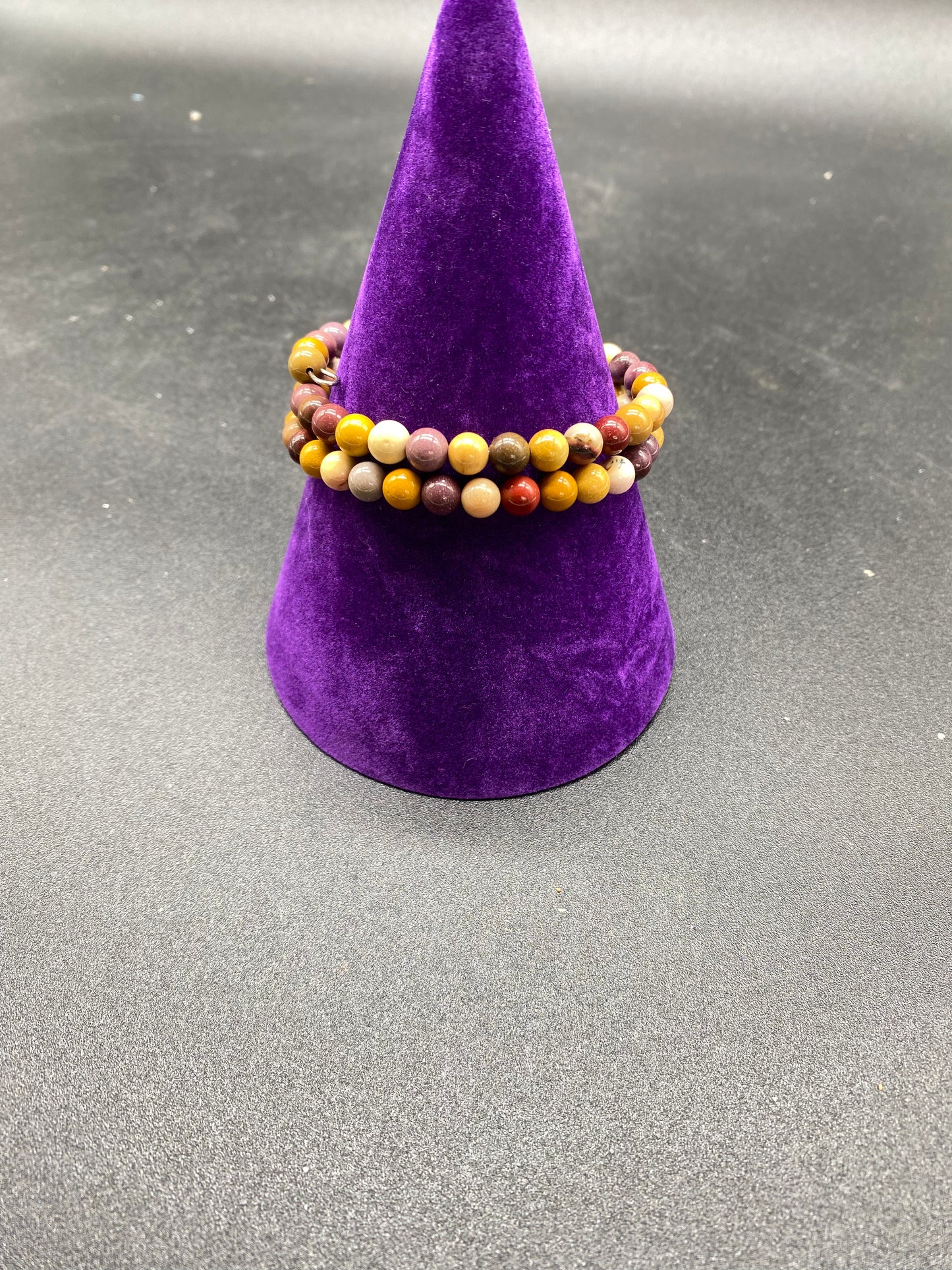 Mookaite Jasper Memory Wire Bracelet
