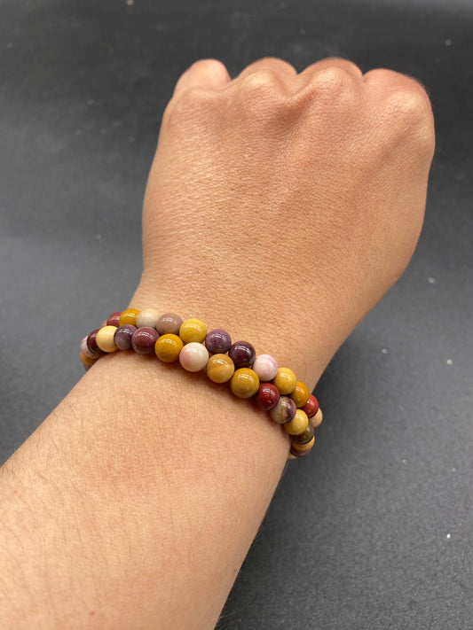 Mookaite Jasper Memory Wire Bracelet