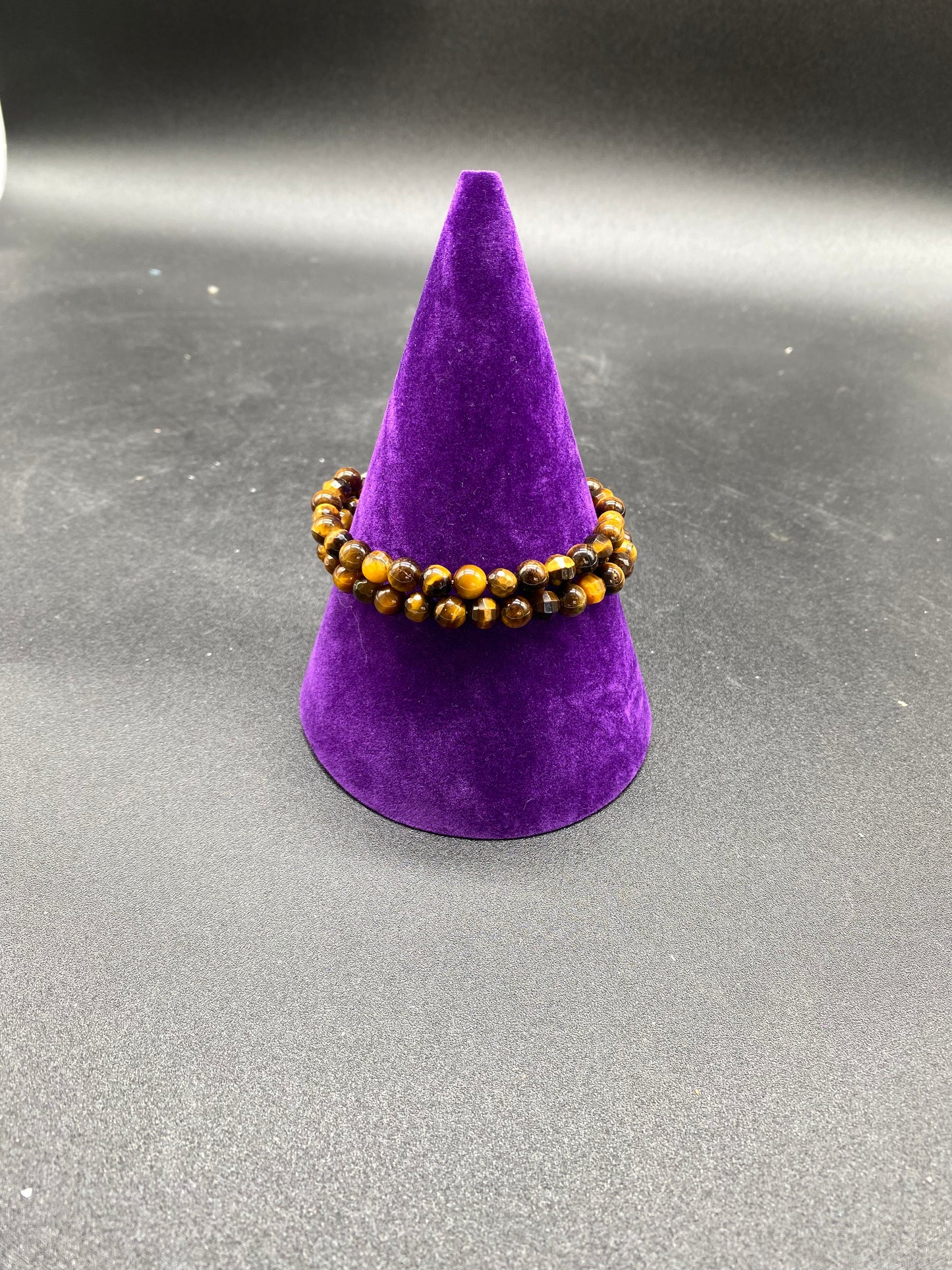 Tiger's Eye Crystal Memory Wire Bracelet