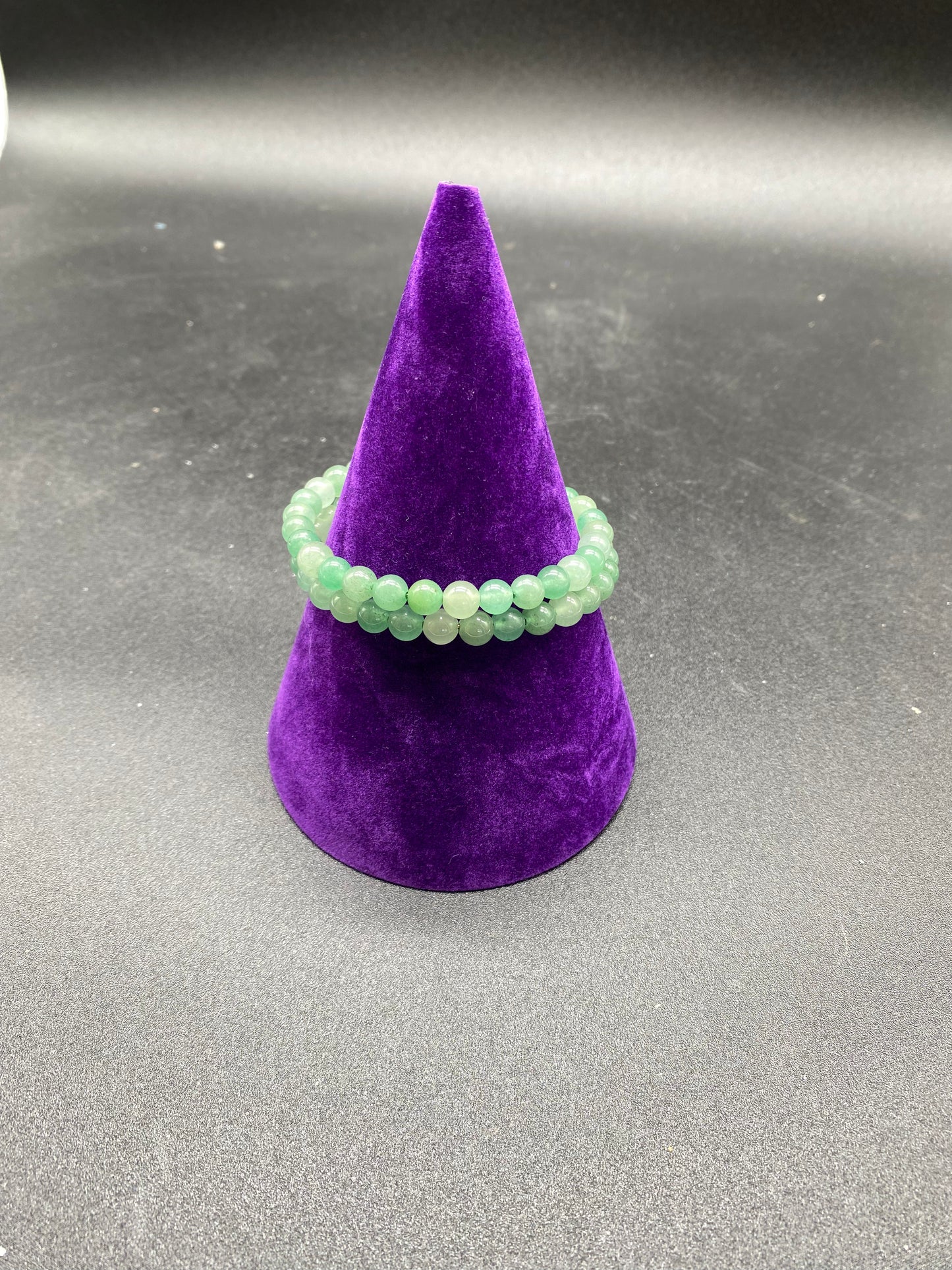 Green Aventurine Crystal Memory Wire Bracelet