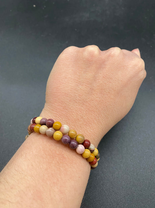 Mookaite Memory Wire Bracelet