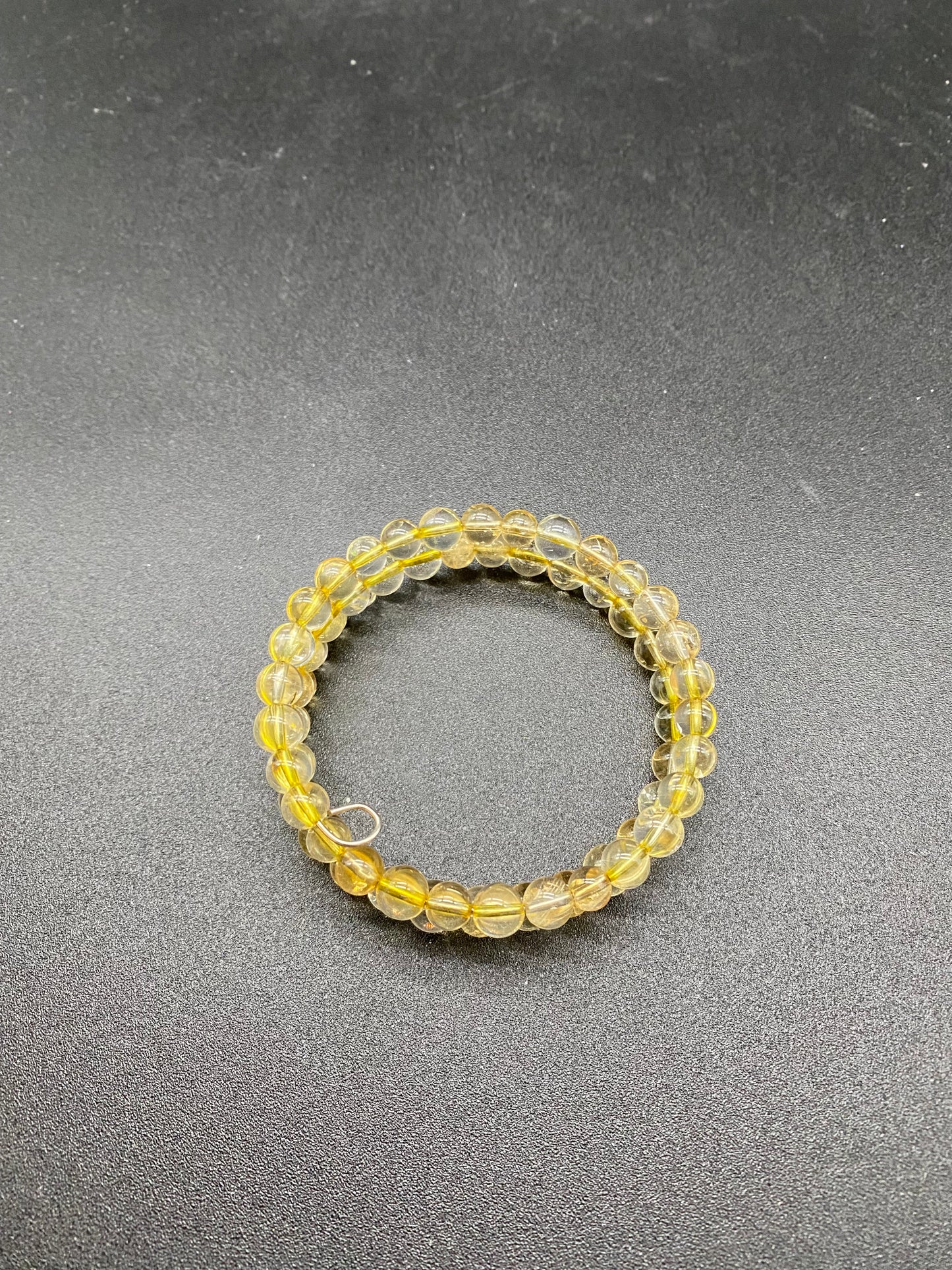 6mm Citrine Memory Wire Bracelet