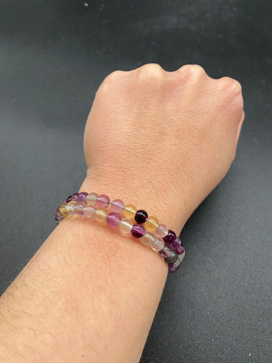 Fluorite Memory Wire Bracelet
