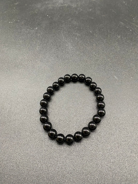 Black Agate Stretchy Bracelet