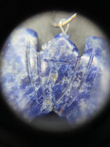Sodalite Bat Pendant Sterling Silver Necklace