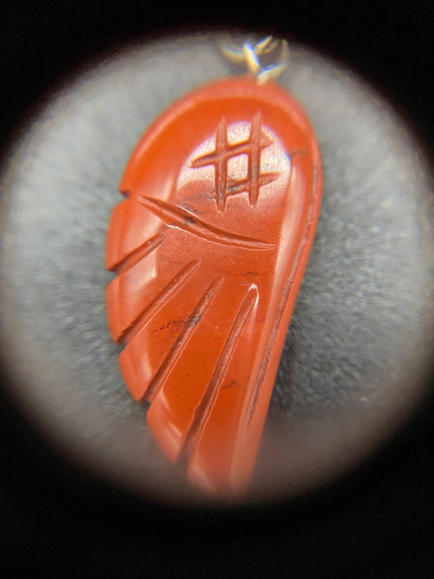 Red Jasper Angel Wing Sterling Silver Necklace