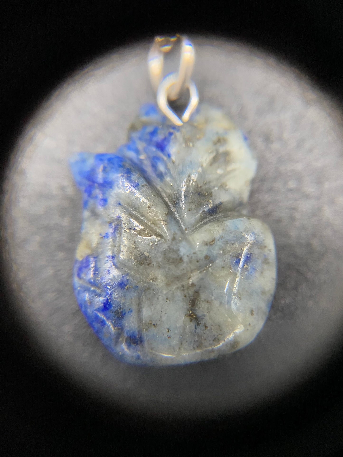 Sodalite Fox Sterling Silver Necklace